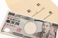 Japanese money and salary envelope Royalty Free Stock Photo